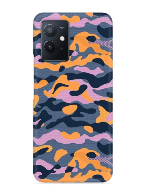 Camouflage Army Military English Orange Art Snap Case for Iqoo Z6 (5G) Zapvi