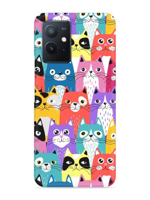 Funny Cartoon Cats Snap Case for Iqoo Z6 (5G) Zapvi