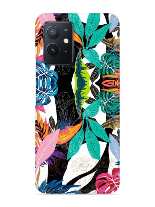 Floral Pattern Bright Snap Case for Iqoo Z6 (5G) Zapvi