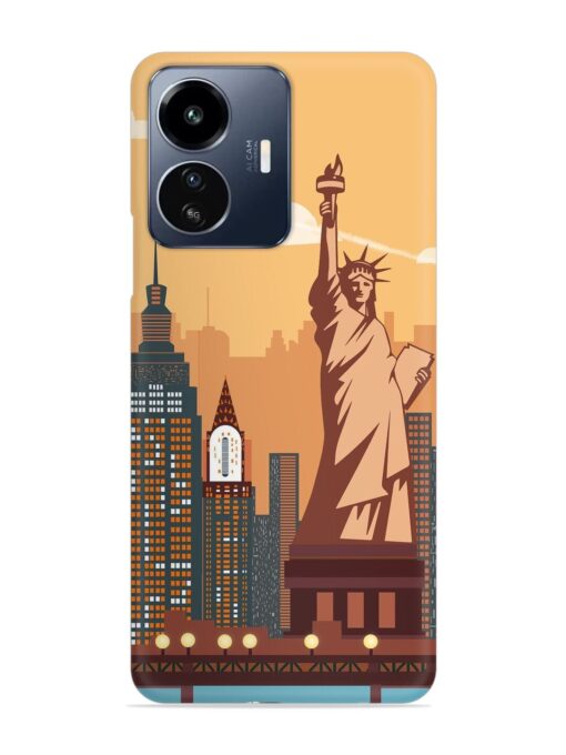 New York Statue Of Liberty Architectural Scenery Snap Case for Iqoo Z6 Lite Zapvi