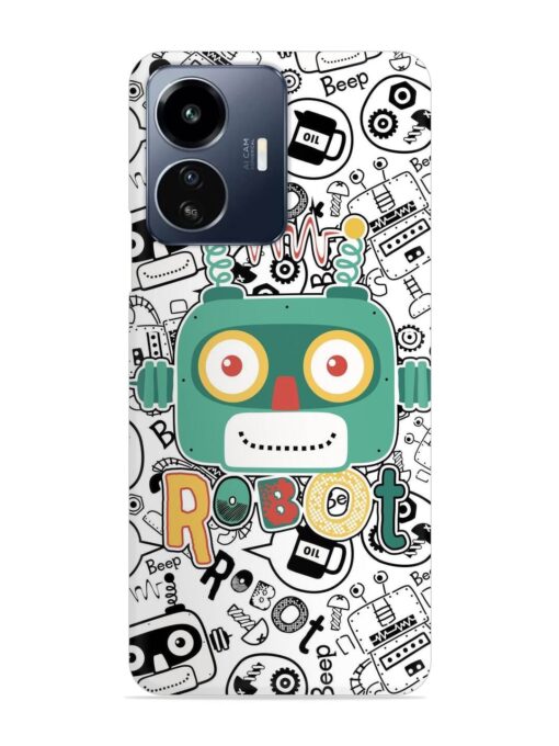 Robot Modern Seamless Pattern Snap Case for Iqoo Z6 Lite Zapvi