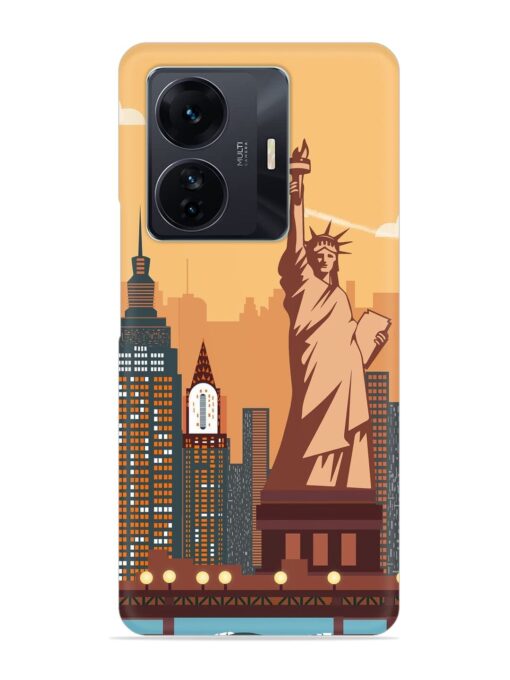 New York Statue Of Liberty Architectural Scenery Snap Case for Iqoo Z6 Pro Zapvi