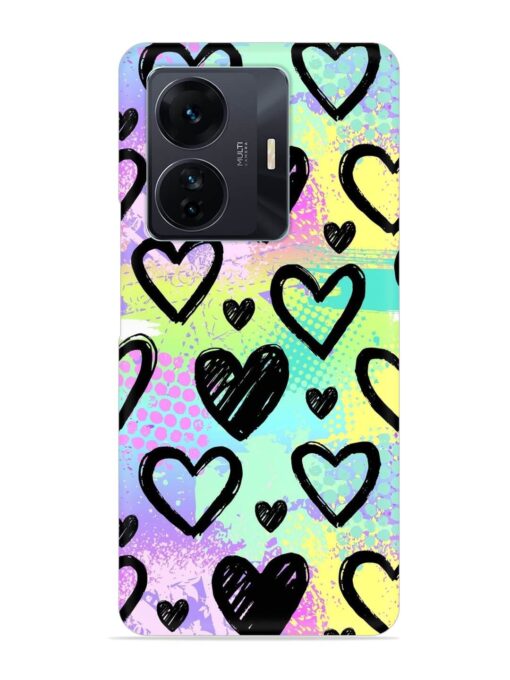 Bright Pattern Hearts Snap Case for Iqoo Z6 Pro Zapvi