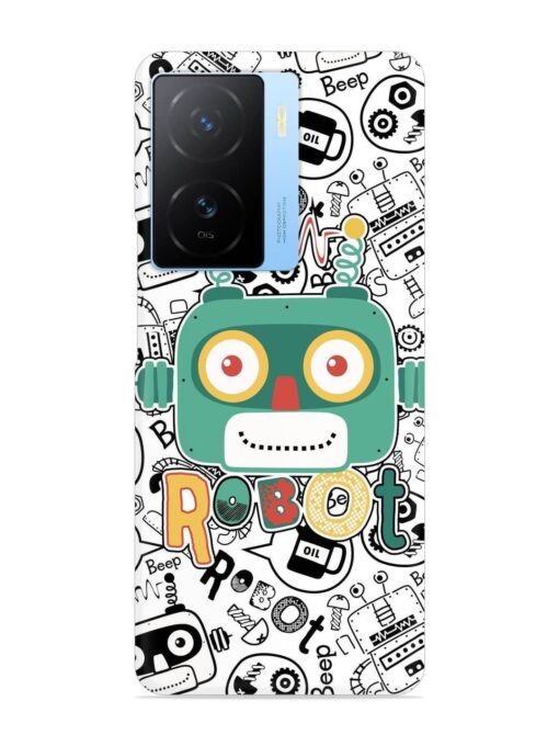 Robot Modern Seamless Pattern Snap Case for Iqoo Z7 (5G) Zapvi