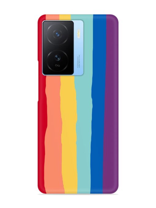 Rainbow Genuine Liquid Snap Case for Iqoo Z7 (5G) Zapvi