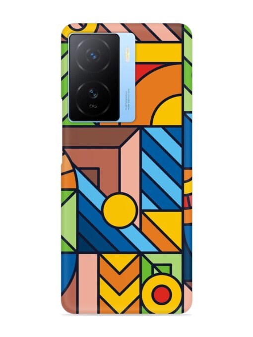 Colorful Geometric Snap Case for Iqoo Z7 (5G) Zapvi