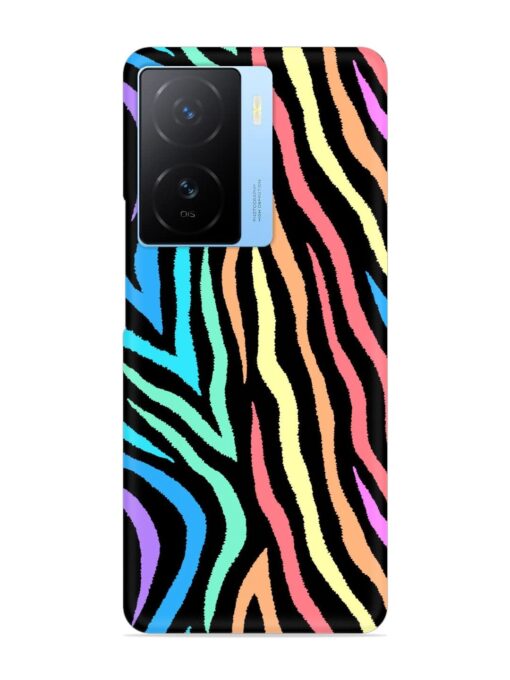 Colorful Abstract Zebra Snap Case for Iqoo Z7 (5G) Zapvi