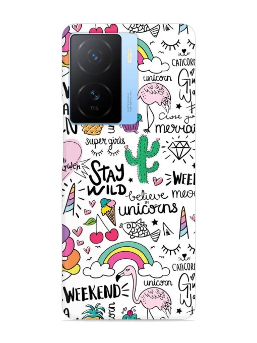 Unicorn Ice Cream Snap Case for Iqoo Z7 (5G) Zapvi