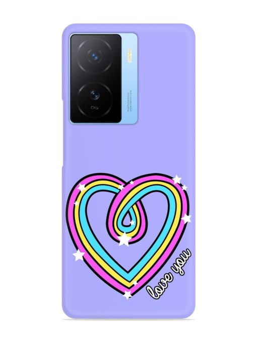 Colorful Rainbow Heart Snap Case for Iqoo Z7 (5G) Zapvi