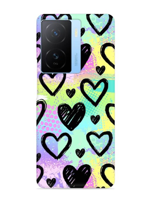 Bright Pattern Hearts Snap Case for Iqoo Z7 (5G) Zapvi