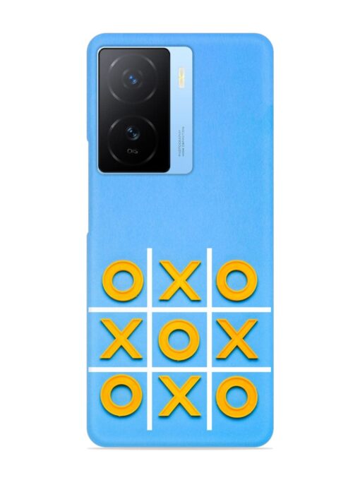 Yellow Plastic Crosses Snap Case for Iqoo Z7 (5G) Zapvi