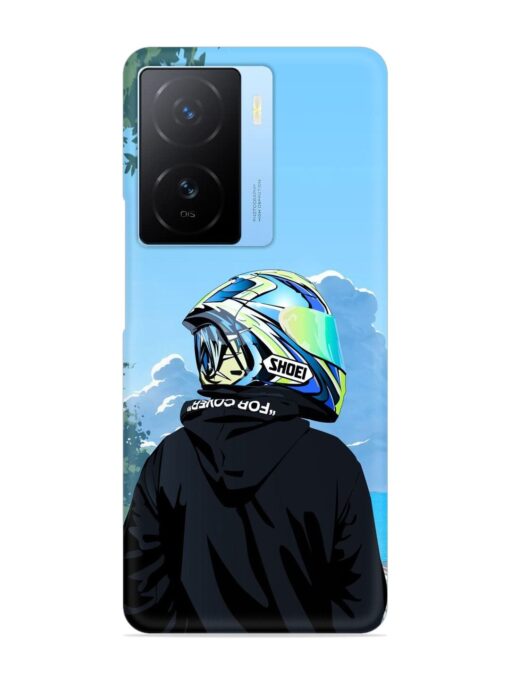 Rider With Helmet Snap Case for Iqoo Z7 (5G) Zapvi