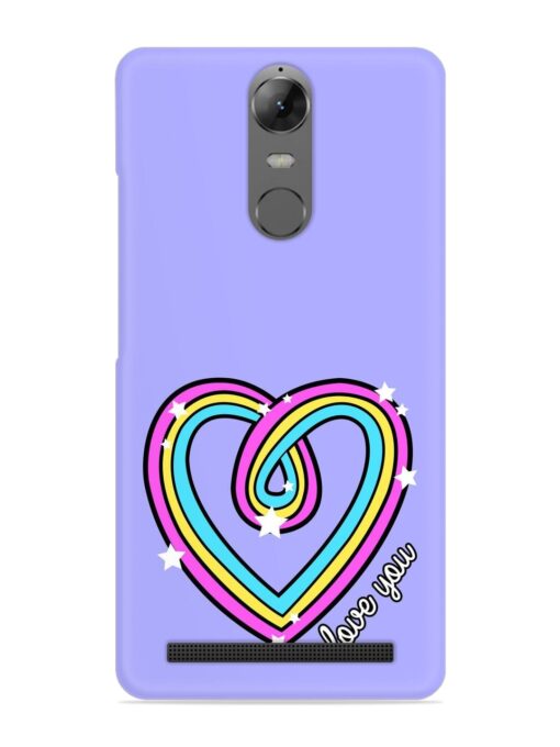 Colorful Rainbow Heart Snap Case for Lenovo K5 Note Zapvi