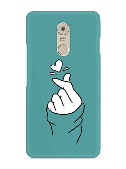 Korean Heart Sign Art Snap Case for Lenovo K6 Note Zapvi