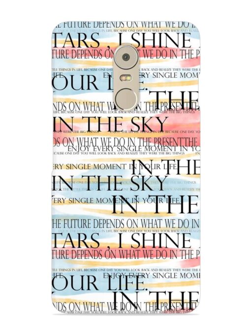 Seamless Slogans Pattern Snap Case for Lenovo K6 Note Zapvi