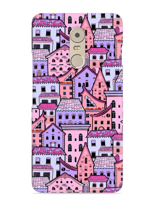 Seamless Pattern Houses Snap Case for Lenovo K6 Note Zapvi