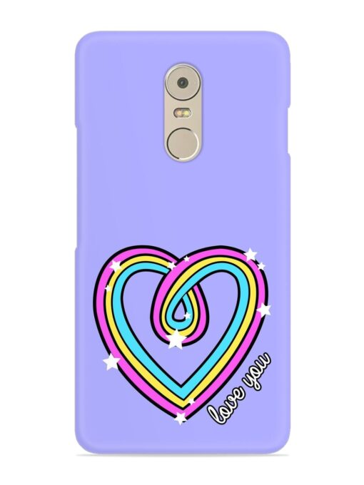 Colorful Rainbow Heart Snap Case for Lenovo K6 Note Zapvi