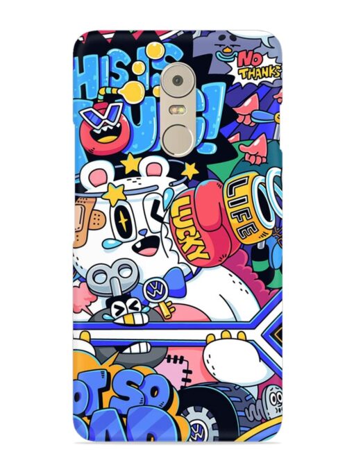 Universal Doodle Snap Case for Lenovo K6 Note Zapvi