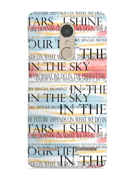 Seamless Slogans Pattern Snap Case for Lenovo K6 Power Zapvi