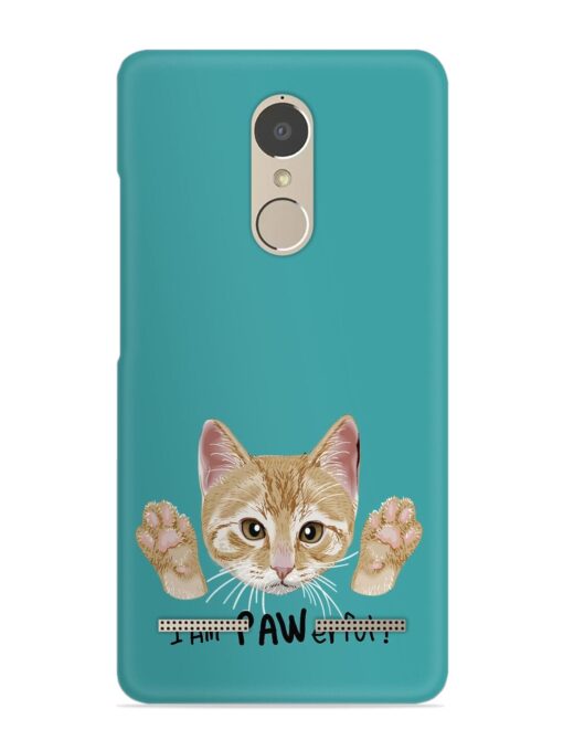 Typography Slogan Cat Snap Case for Lenovo K6 Power Zapvi