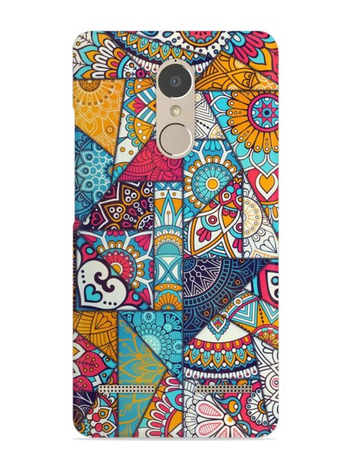 Patchwork Pattern Vintage Snap Case for Lenovo K6 Power Zapvi