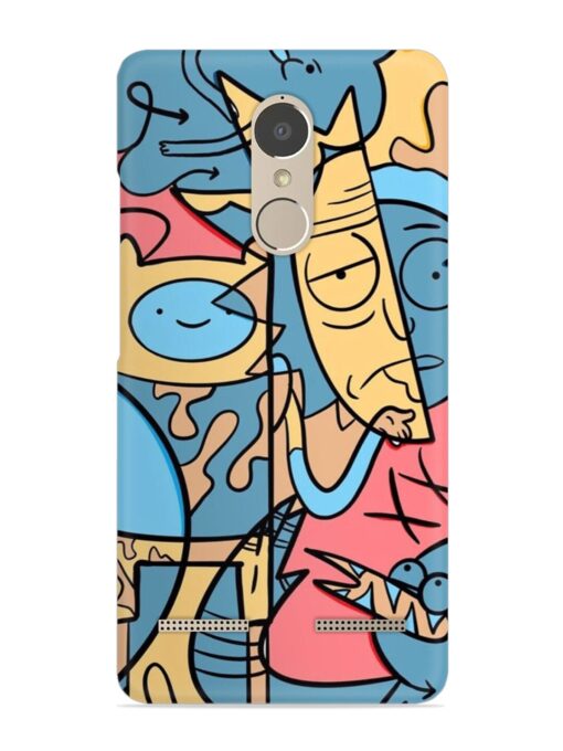 Silly Face Doodle Snap Case for Lenovo K6 Power Zapvi