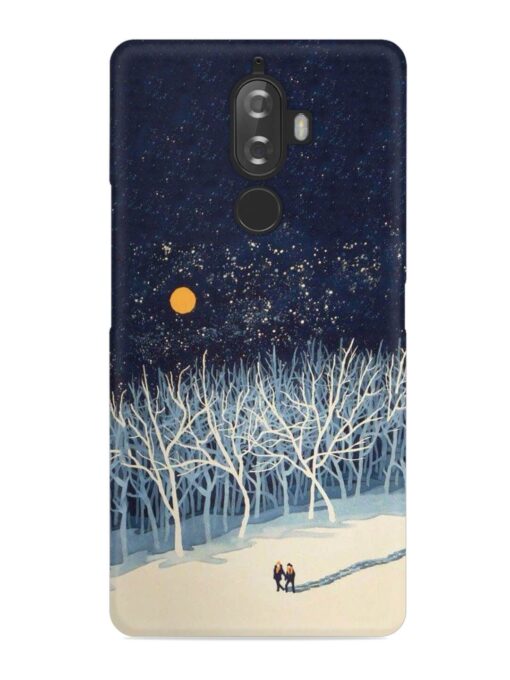 Full Moon Snowshoe Tour Snap Case for Lenovo K8 Plus Zapvi