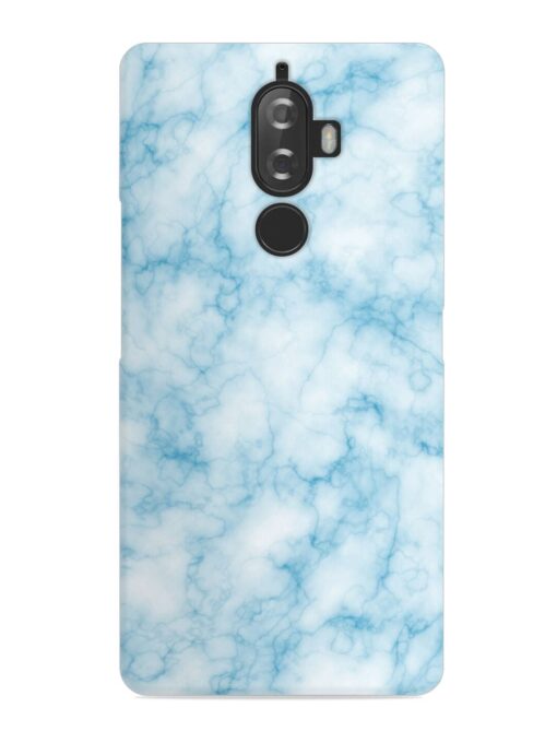 Blue White Natural Marble Snap Case for Lenovo K8 Plus Zapvi