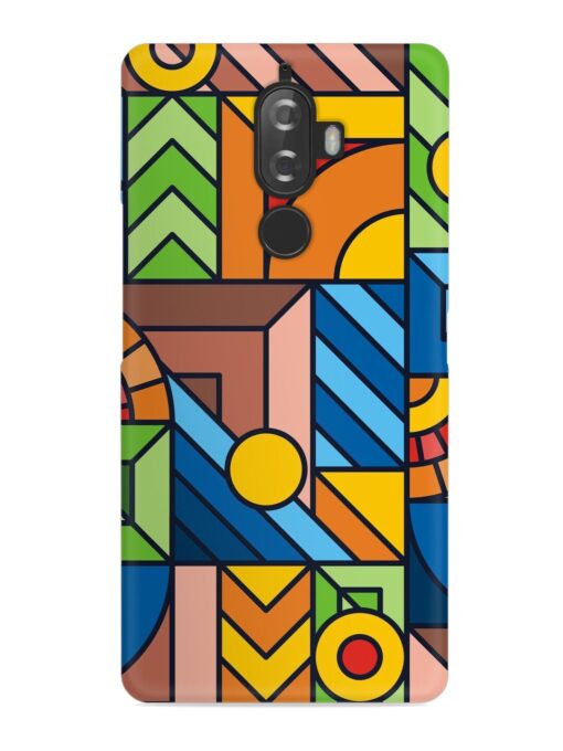 Colorful Geometric Snap Case for Lenovo K8 Plus Zapvi