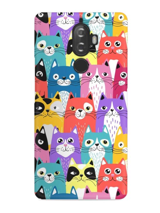 Funny Cartoon Cats Snap Case for Lenovo K8 Plus Zapvi