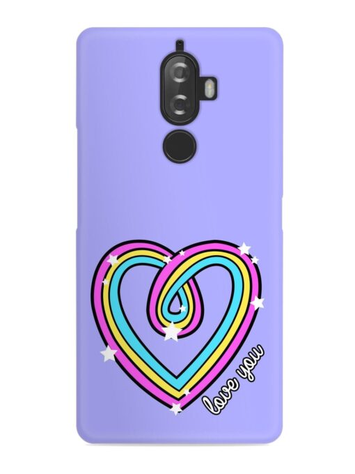 Colorful Rainbow Heart Snap Case for Lenovo K8 Plus Zapvi