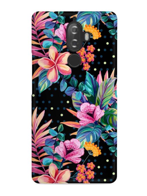 Seamless Floral Pattern Snap Case for Lenovo K8 Plus Zapvi