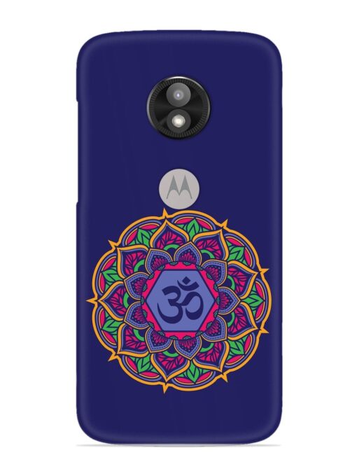 Om Mandala Art Blue Snap Case for Motorola Moto E5 Play Zapvi