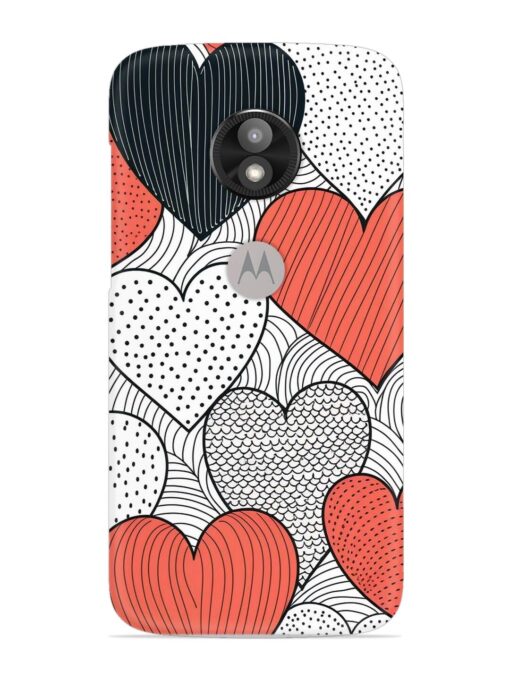 Girly Heart Seamless Snap Case for Motorola Moto E5 Play Zapvi