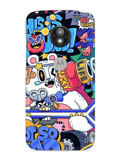 Universal Doodle Snap Case for Motorola Moto E5 Play Zapvi