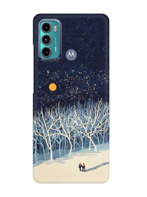 Full Moon Snowshoe Tour Snap Case for Motorola Moto G40 Fusion Zapvi