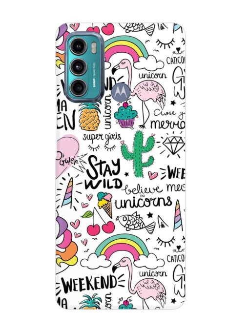 Unicorn Ice Cream Snap Case for Motorola Moto G40 Fusion Zapvi