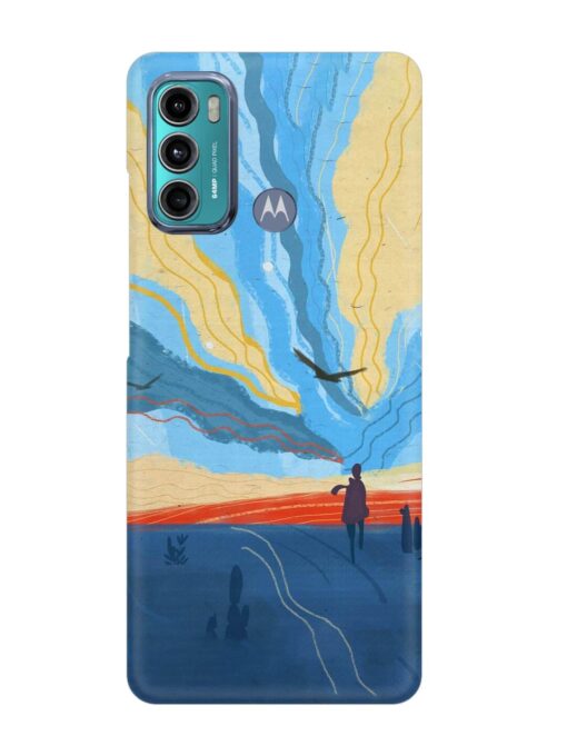 Minimal Abstract Landscape Snap Case for Motorola Moto G40 Fusion Zapvi