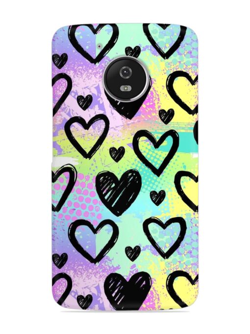 Bright Pattern Hearts Snap Case for Motorola Moto G5 Zapvi