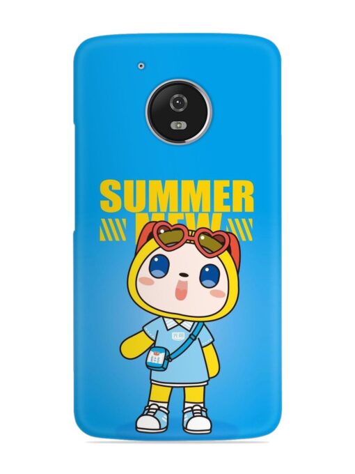 Summer Mew Cartoon Snap Case for Motorola Moto G5 Zapvi