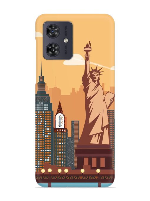 New York Statue Of Liberty Architectural Scenery Snap Case for Motorola Moto G54 (5G) Zapvi