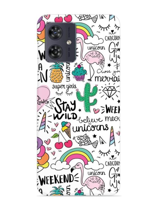 Unicorn Ice Cream Snap Case for Motorola Moto G54 (5G) Zapvi