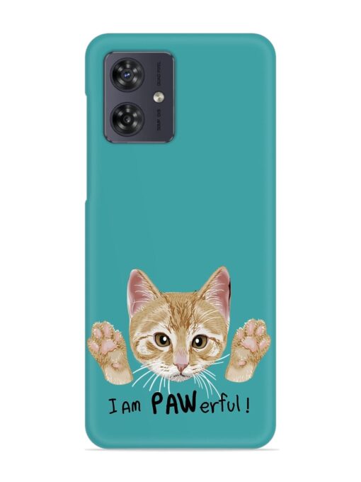 Typography Slogan Cat Snap Case for Motorola Moto G54 (5G) Zapvi