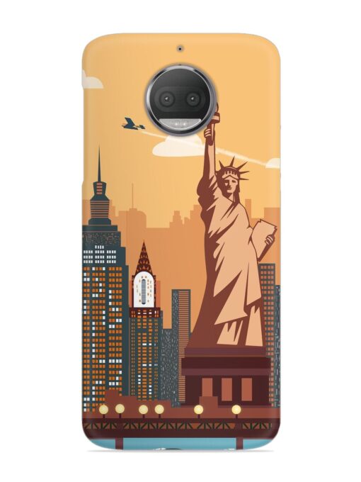 New York Statue Of Liberty Architectural Scenery Snap Case for Motorola Moto G5S Zapvi