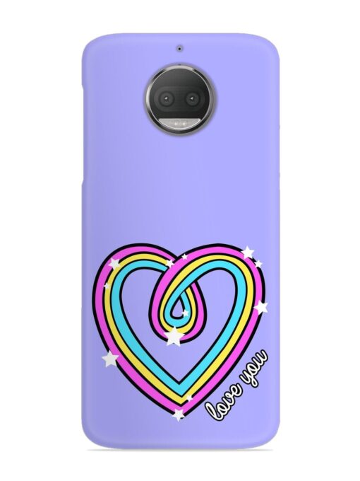 Colorful Rainbow Heart Snap Case for Motorola Moto G5S Zapvi