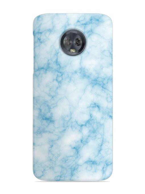 Blue White Natural Marble Snap Case for Motorola Moto G6 Zapvi