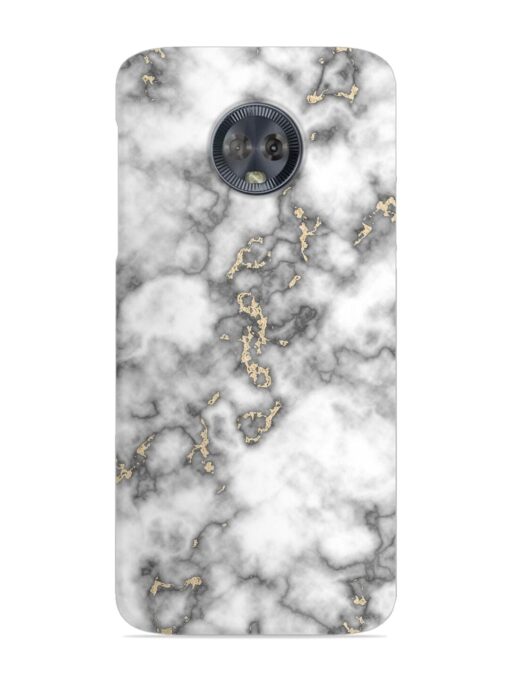 Gray And Gold Marble Snap Case for Motorola Moto G6 Zapvi