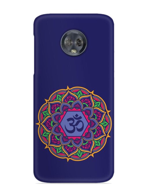 Om Mandala Art Blue Snap Case for Motorola Moto G6 Zapvi