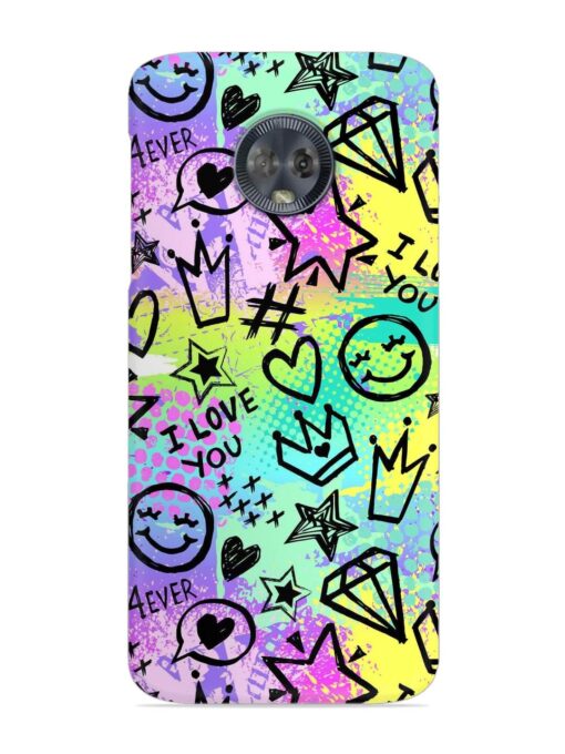 Bright Seamless Pattern Snap Case for Motorola Moto G6 Zapvi