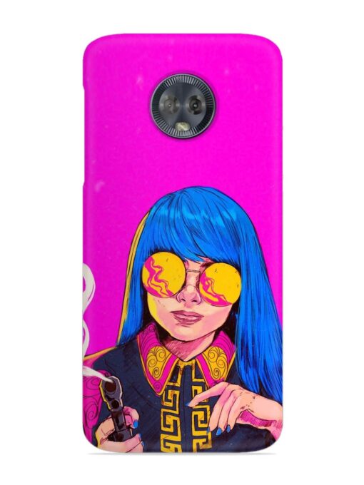 Aesthetic Anime Girl Snap Case for Motorola Moto G6 Zapvi